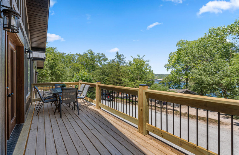 Cabin deck at Green Valley Resort.