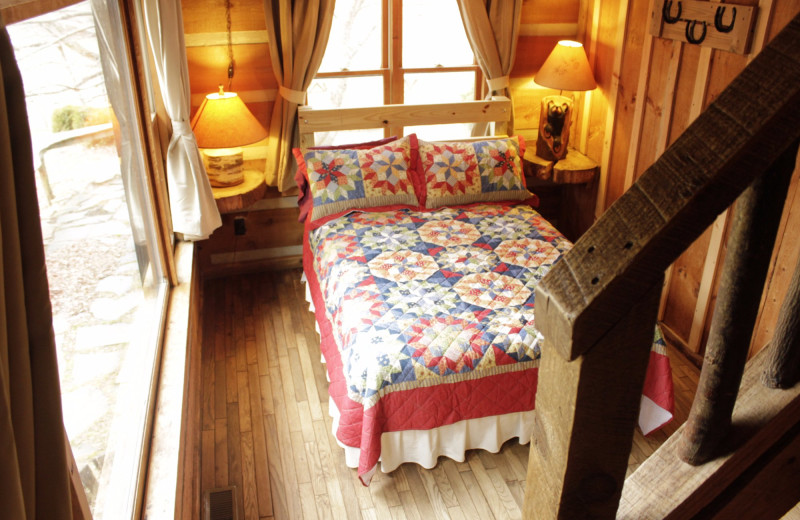 Guest room at Earthshine Mountain Lodge.