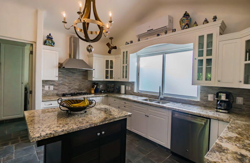 Rental kitchen at Bric Vacation Rentals.