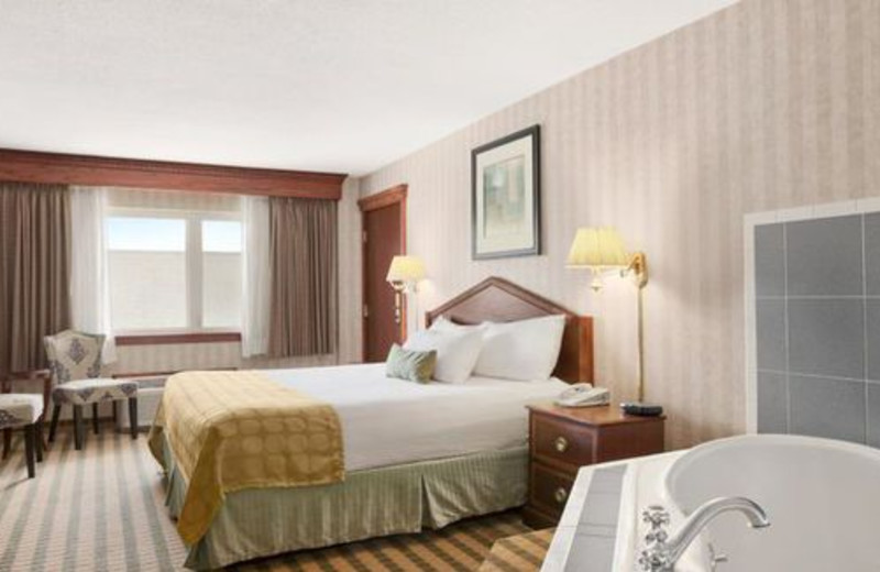 Guest room at Ramada Inn Suites.