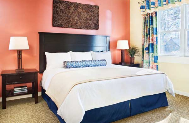 Villa bedroom at Wyndham Vacation Resorts Shawnee Village.