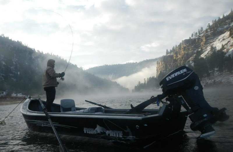 Fishing at Galloup's Slide Inn.