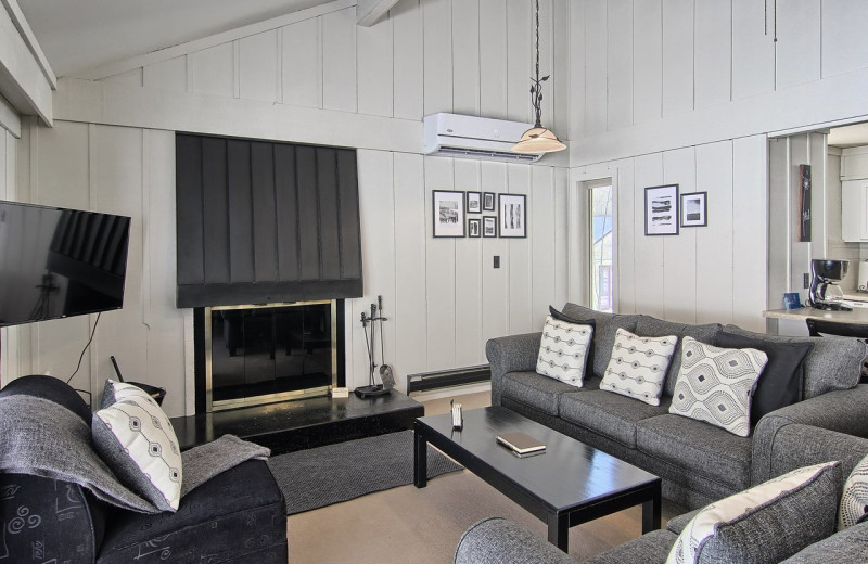 Condo living room at Hawk's Eye Golf Resort.