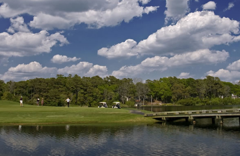 Golf course view at Ocean Isle Inn.