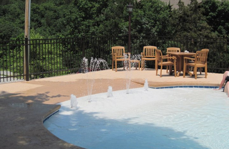 Outdoor splash pool at The Village At Indian Point.