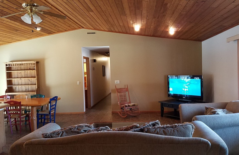 Family suite living room at The Red Door Resort.