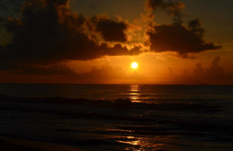 Beach sunset at Oceano Beach Resort.