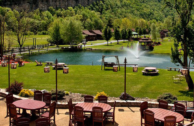 Grounds at Smoke Hole Caverns & Log Cabin Resort.