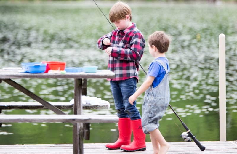 Fishing at Lost Lake Lodge.