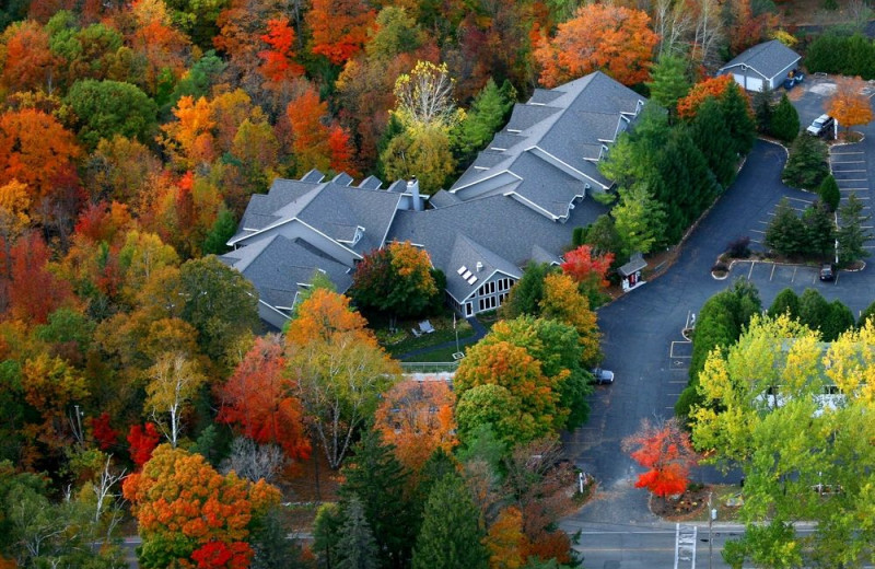 Aerial view of Waterbury Inn Condominium Resort.