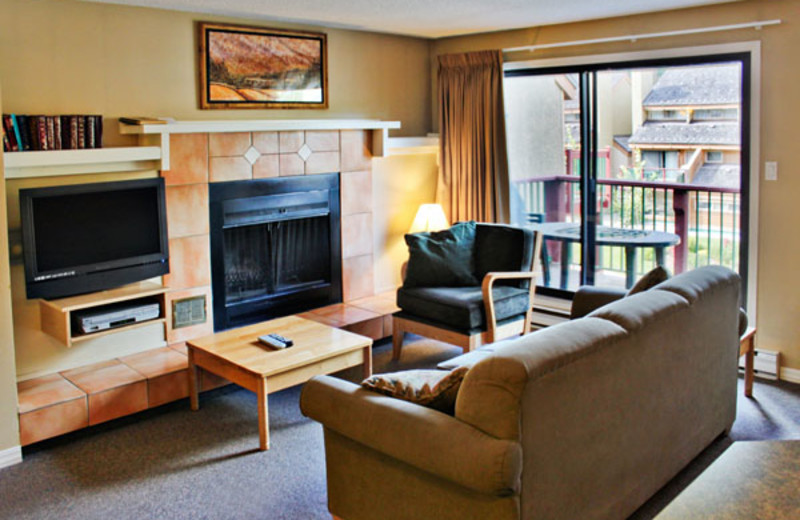 Living Room of a Two Bedroom Unit at the Panorama Vacation Retreat at Horsethief Lodge