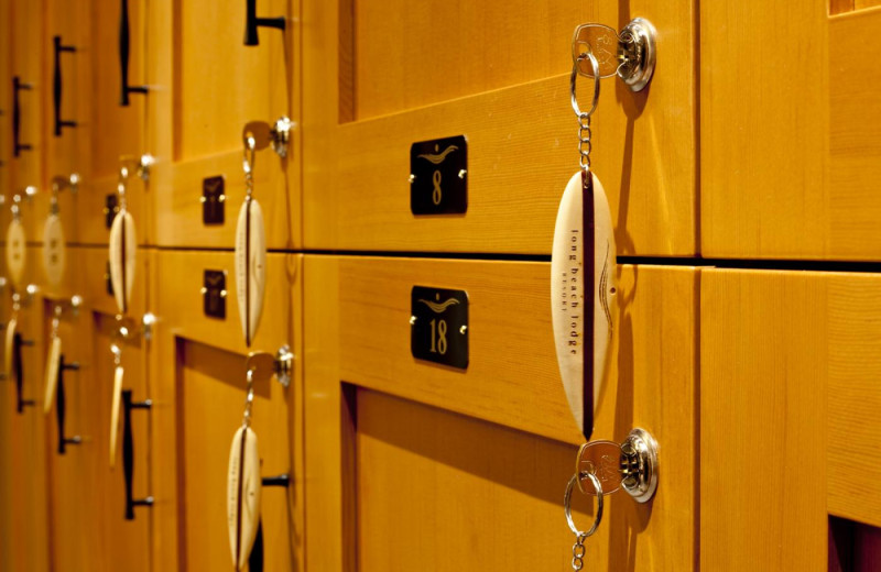 Lockers at Long Beach Lodge Resort.
