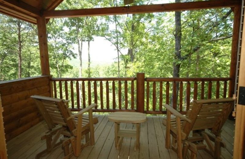 Porch View at JP Ridgeland Cabin Rentals
