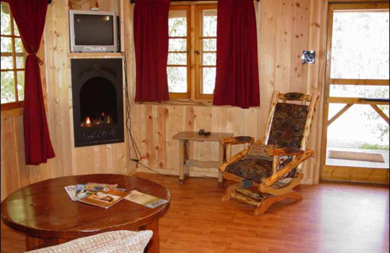 Cabin interior at Shoshone Lodge & Guest Ranch.