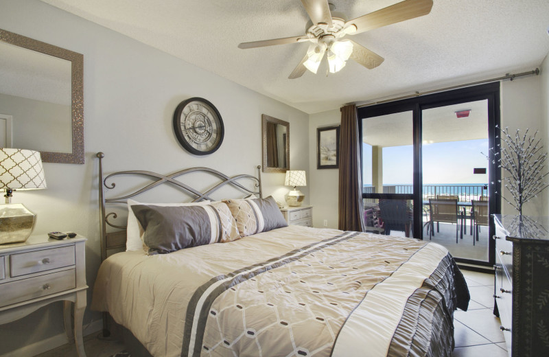 Rental bedroom at Gulf Coast Beach Getaways.