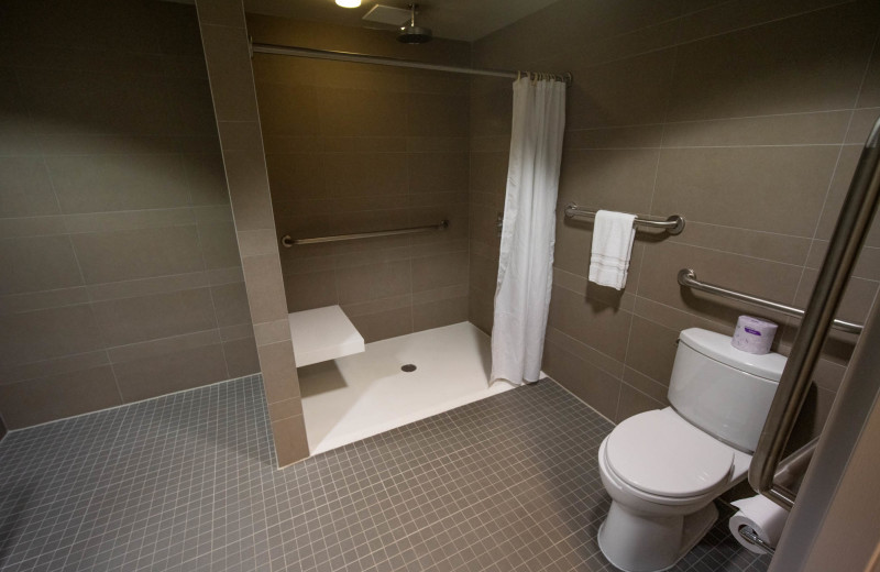Guest accessible bathroom at Taboo Muskoka.