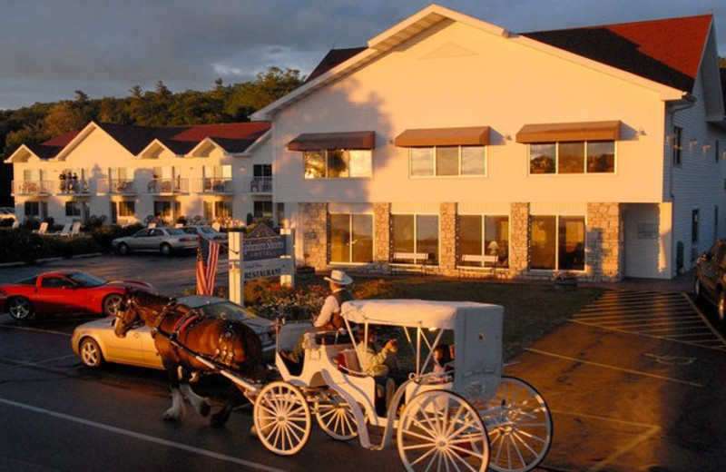 Exterior view of Ephraim Shores Resort and Restaurant.