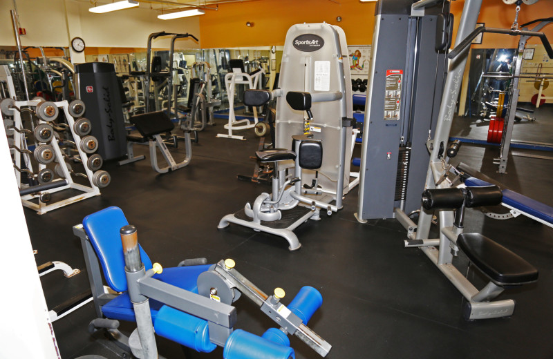 Fitness room at Black Bear Lodge.