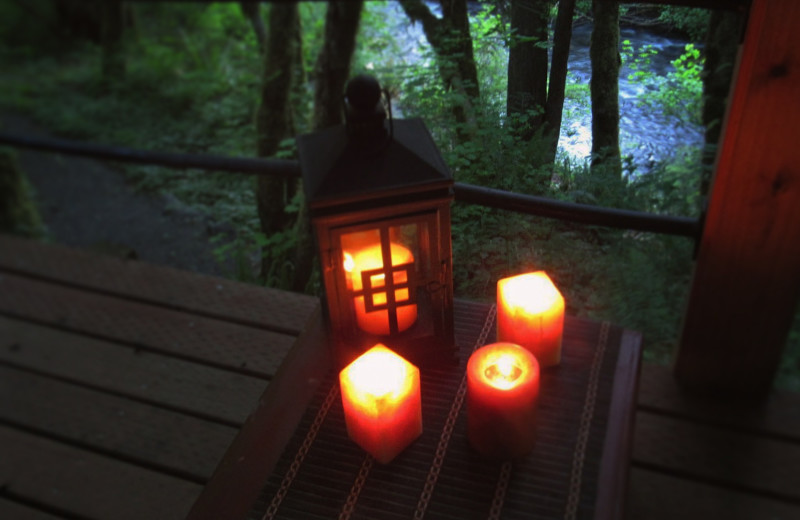 Candles at Zen River Retreat.