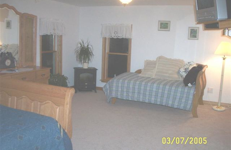 Guest room at Contented Acres Bed & Breakfast.