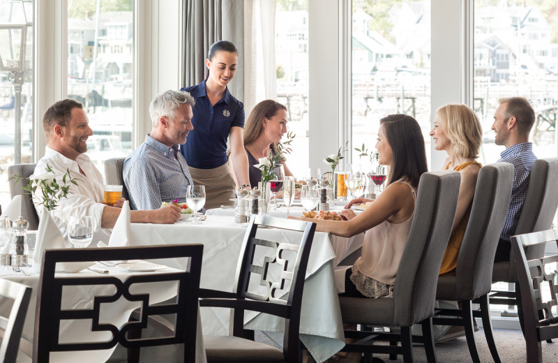 Dining at Boothbay Harbor Oceanside Golf Resort.