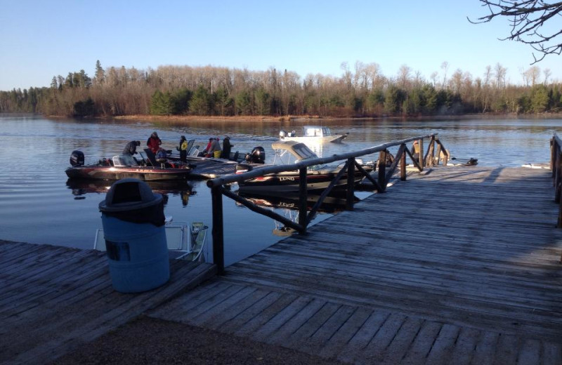 Boat dock at Nelson's Resort.