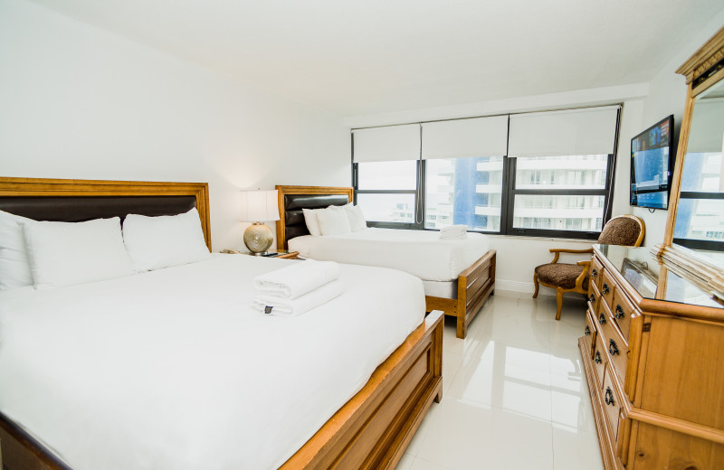 Guest room at The Alexander All Suite Oceanfront Resort.