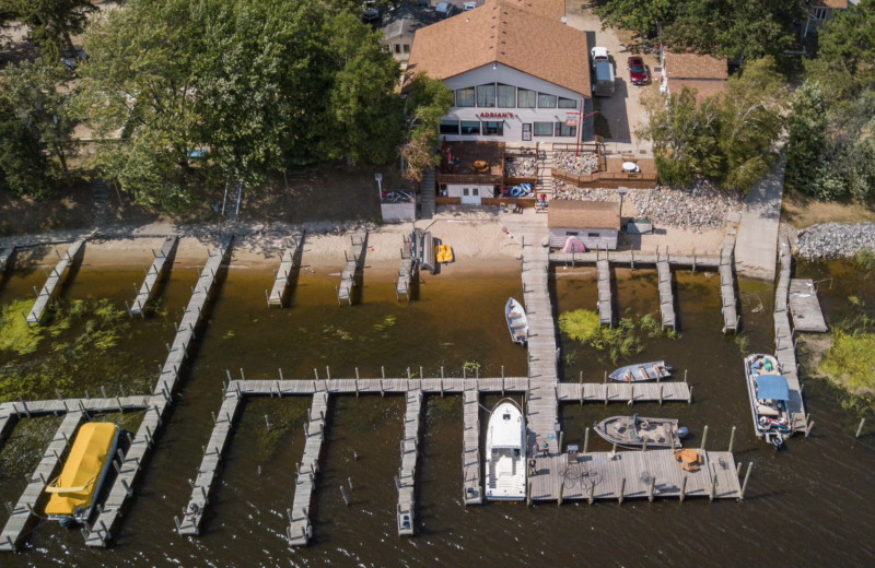 Aerial view of Adrian's Resort.