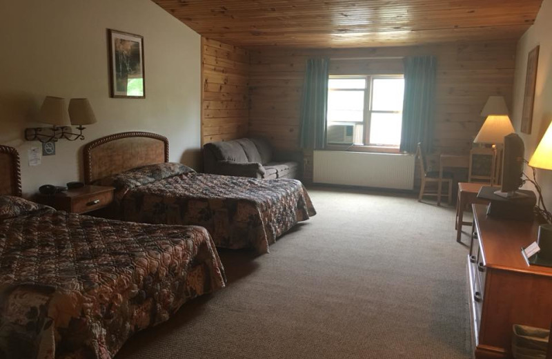 Guest room at Timberview Resort.