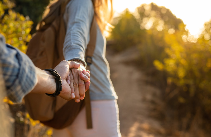 Couple hiking at Warrens Lodging