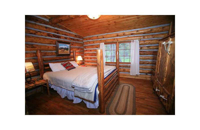 Cabin interior at Rimrock Dude Ranch.