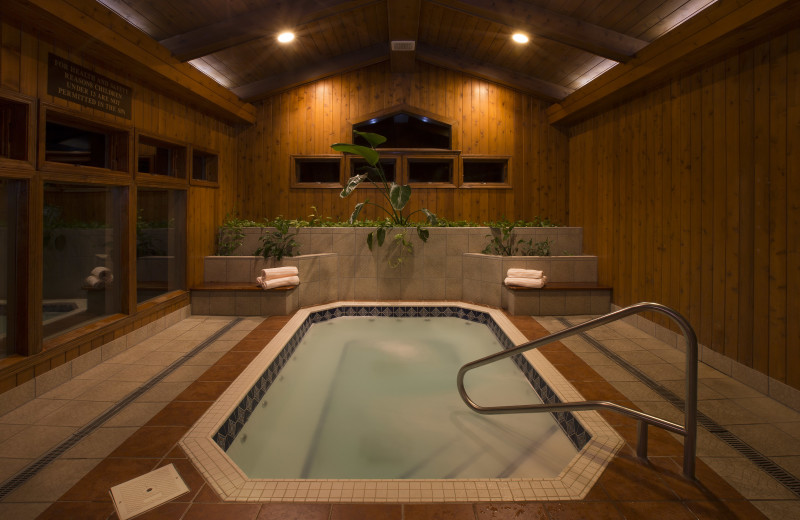 Sit back and relax here, let the stress out in our amazing hot tub. 