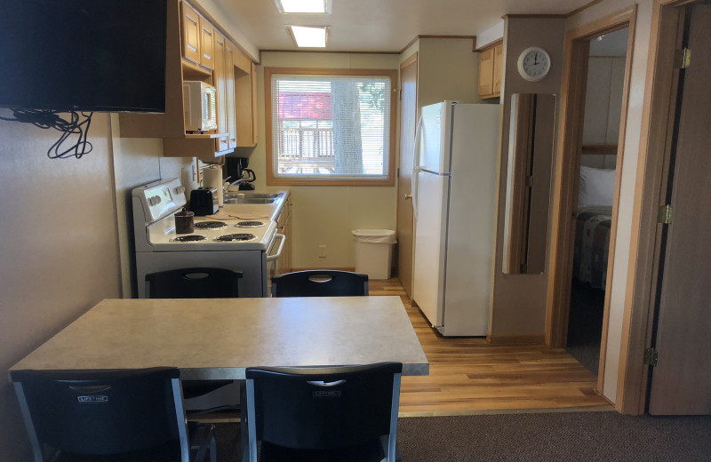 Cabin kitchen at Point View Resort.