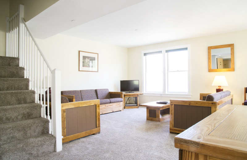 Guest living room at Town Square Condominiums.