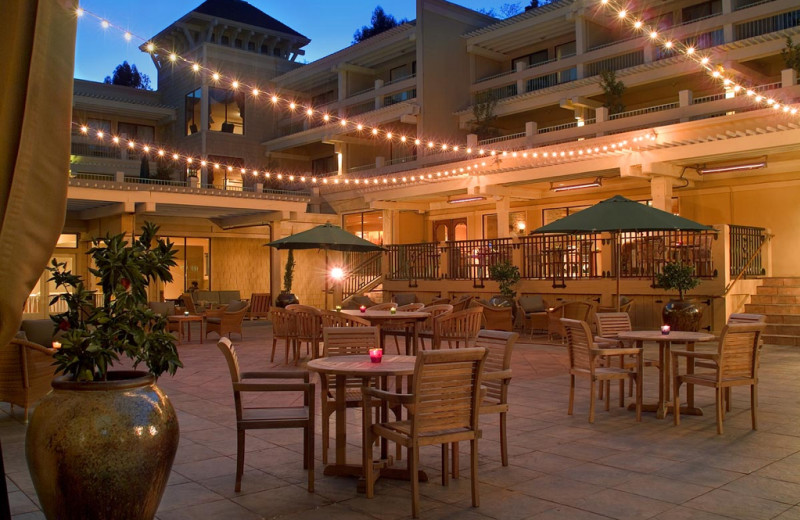 Outdoor dining at Toll House, a Larkspur Collection Hotel.