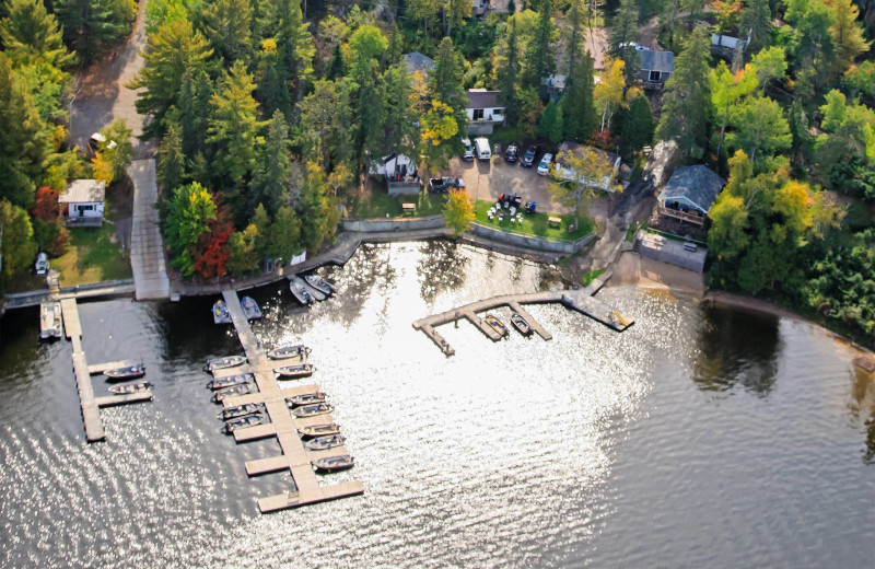 Aerial view of Glen Echo Cottages.