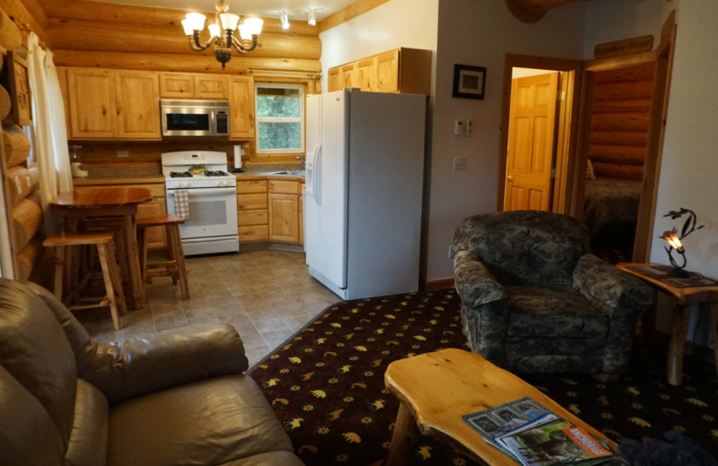 Guest kitchen at Salmon Catcher Lodge.