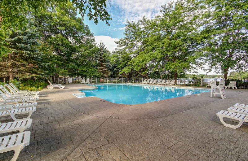 Outdoor pool at Delawana Resort.