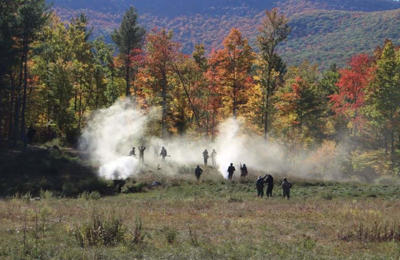 Historical battle reenactment near Crystal Brook Resort.