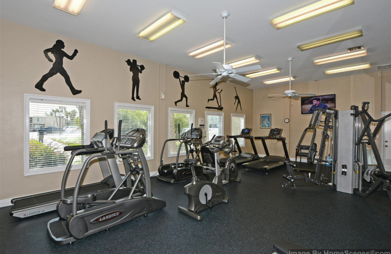 Fitness room at Shoreline Towers.