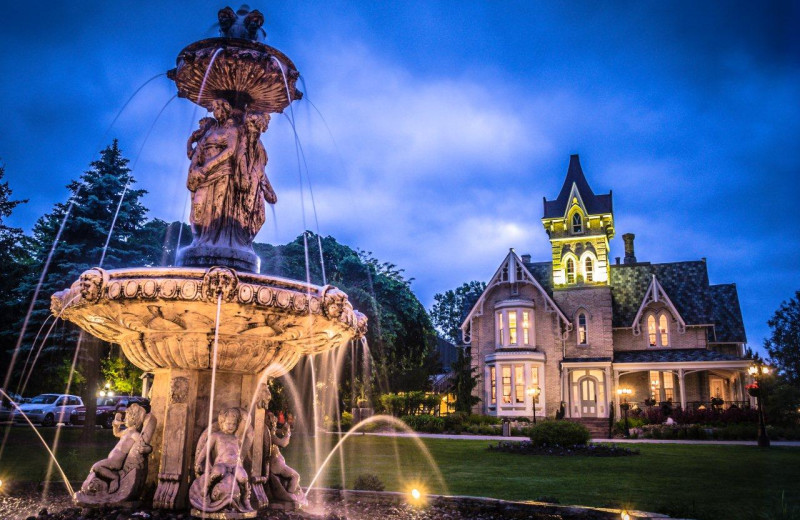 Fountain view at Elm Hurst Inn & Spa.