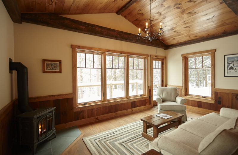 Cabin living room at Johnny Seesaw's.