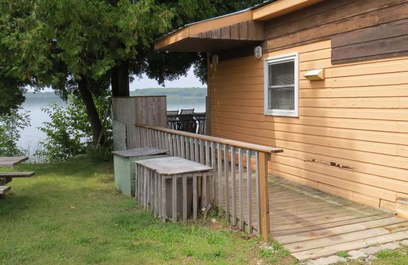 Cabin exterior at Evergreen Resort.