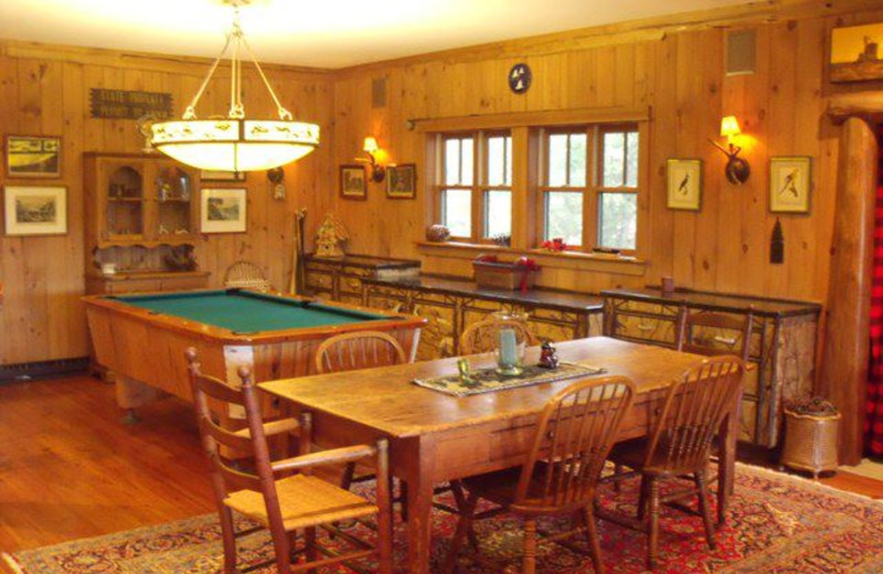 Rental dining room at Lake Placid Accommodations.