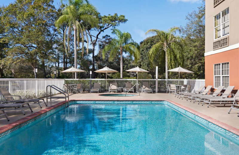 Outdoor pool at Holiday Inn Express 