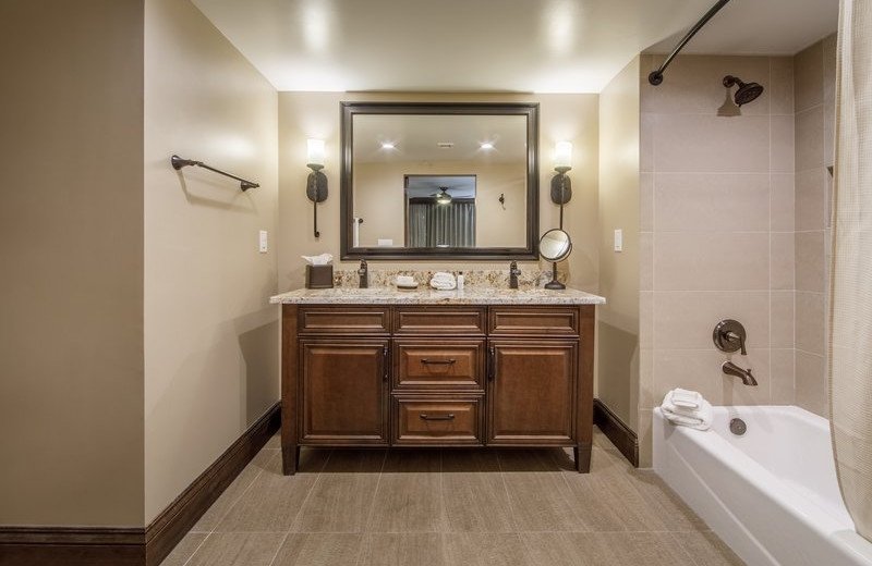 Guest bathroom at Holiday Inn Club Vacations Scottsdale Resort.