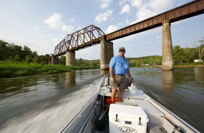 Boating at The Fisherman's Lodge.