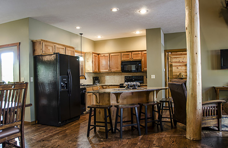 Rental kitchen at Branson Vacation Houses.