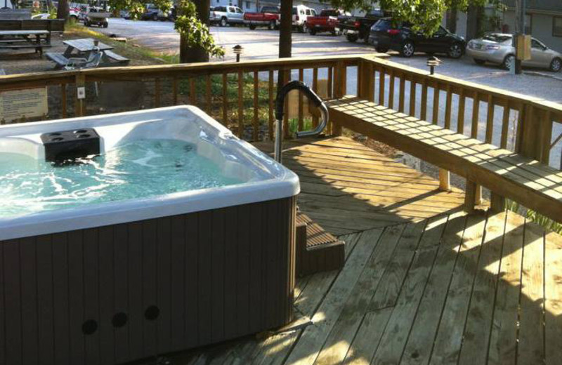 Hot tub at Lighthouse Lodge Resort.