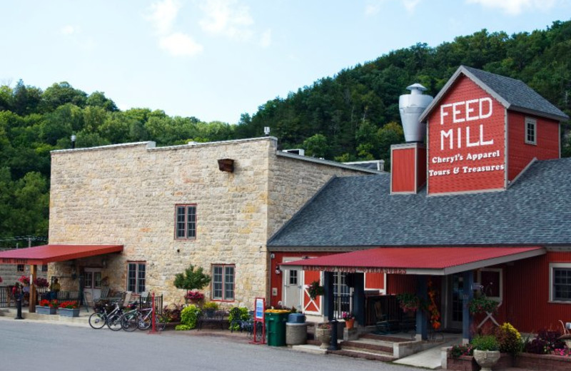 Exterior view of Stone Mill Hotel and Suites.